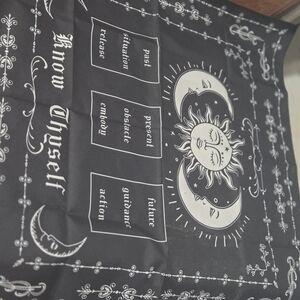 Celestial Black and White Tapestry